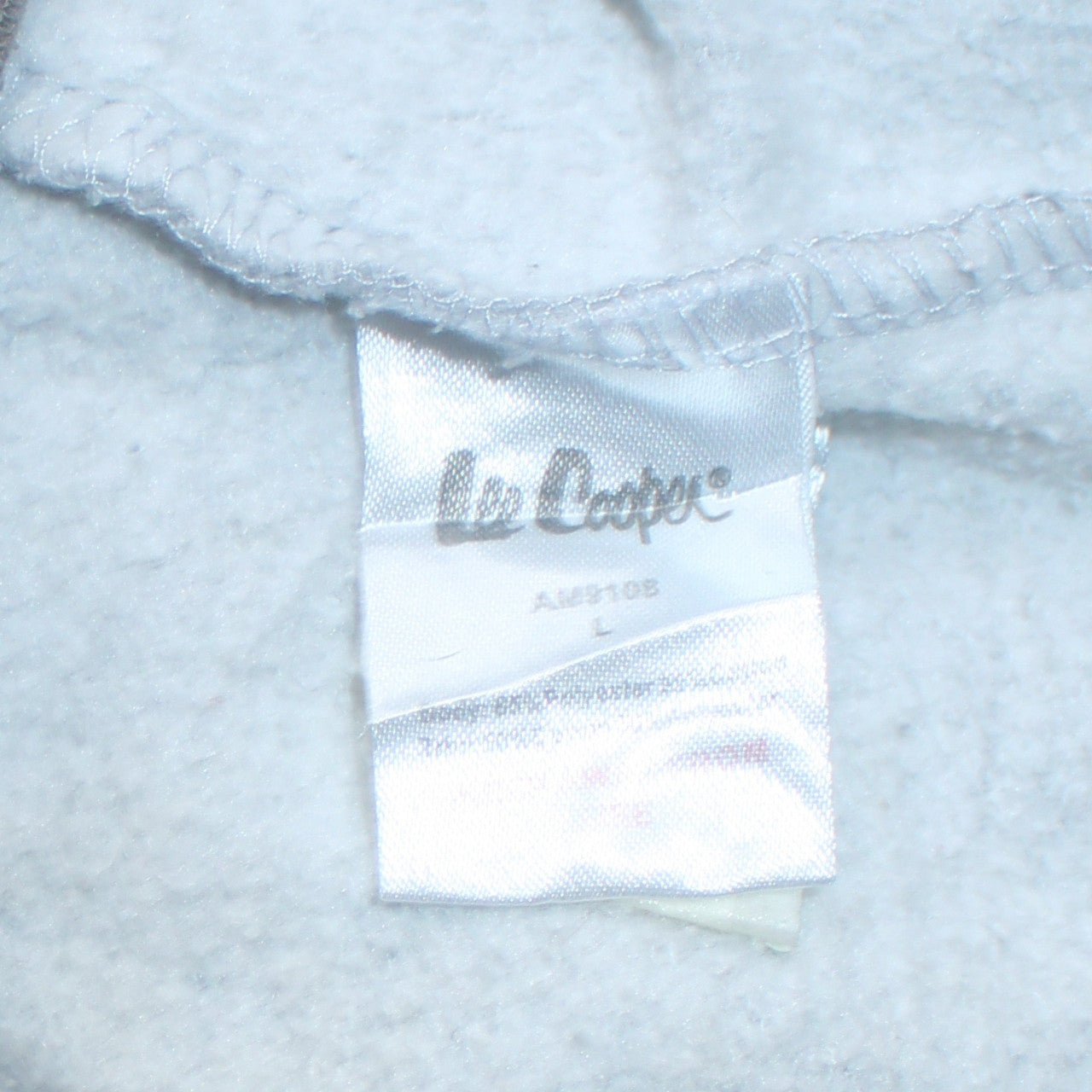 Lee Cooper Men’s Grey Full Zip Hoodie L Vintage Style Sweatshirt