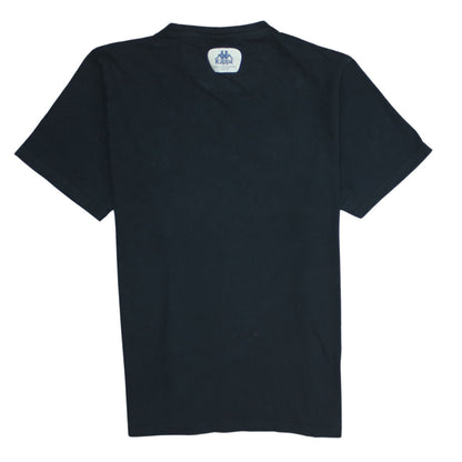 Kappa Men's Black XL Rugby Sports Embroidered Cotton T-Shirt