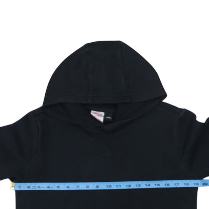 Adidas Boys Black Pullover Hoodie Size 13-14 Years Cotton Blend