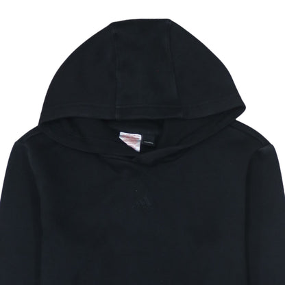 Adidas Boys Black Pullover Hoodie Size 13-14 Years Cotton Blend
