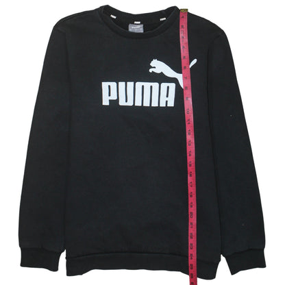 Puma Men's Black M Crew Neck Logo Pullover Sweatshirt