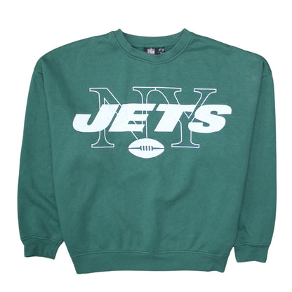 Primark NFL NY Jets Green Sweatshirt Women M 12-14 Crew Neck Pullover