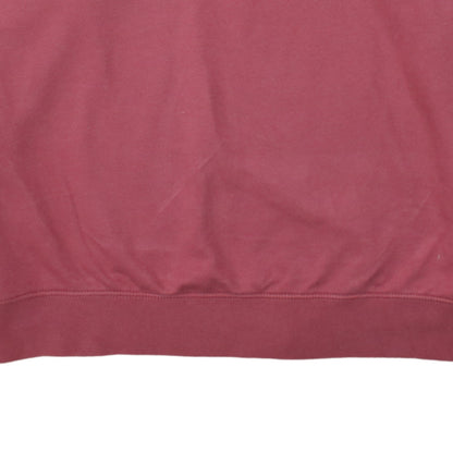 Nike Women Oversized Pink 1/4 Zip Sweatshirt Small Logo Pullover