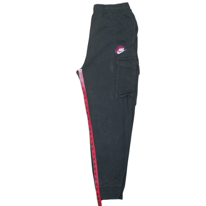 Nike Women's Black Jogger Cargo Sweatpants M Elastic Waist Fleece