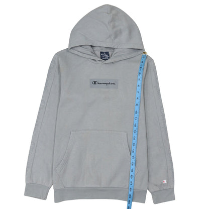 Champion Boys Grey Pullover Hoodie XL 13-14 Years Cotton Blend Logo Sweatshirt