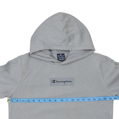 Champion Boys Grey Pullover Hoodie XL 13-14 Years Cotton Blend Logo Sweatshirt
