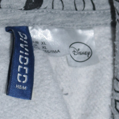 H&M Divided Disney Grey Mickey Mouse Hoodie Womens XL Pullover Fleece