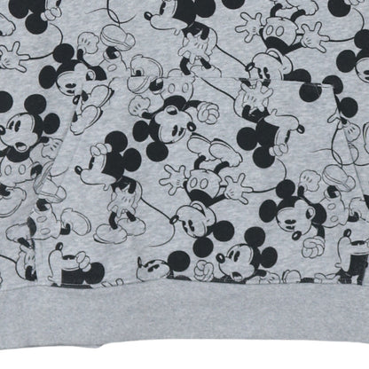H&M Divided Disney Grey Mickey Mouse Hoodie Womens XL Pullover Fleece