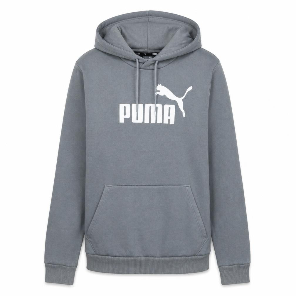 Puma Women's Grey Pullover Hoodie Size M Logo Cotton Sweatshirt