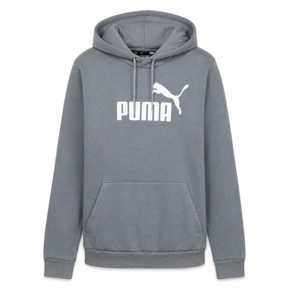 Puma Women's Grey Pullover Hoodie Size M Logo Cotton Sweatshirt