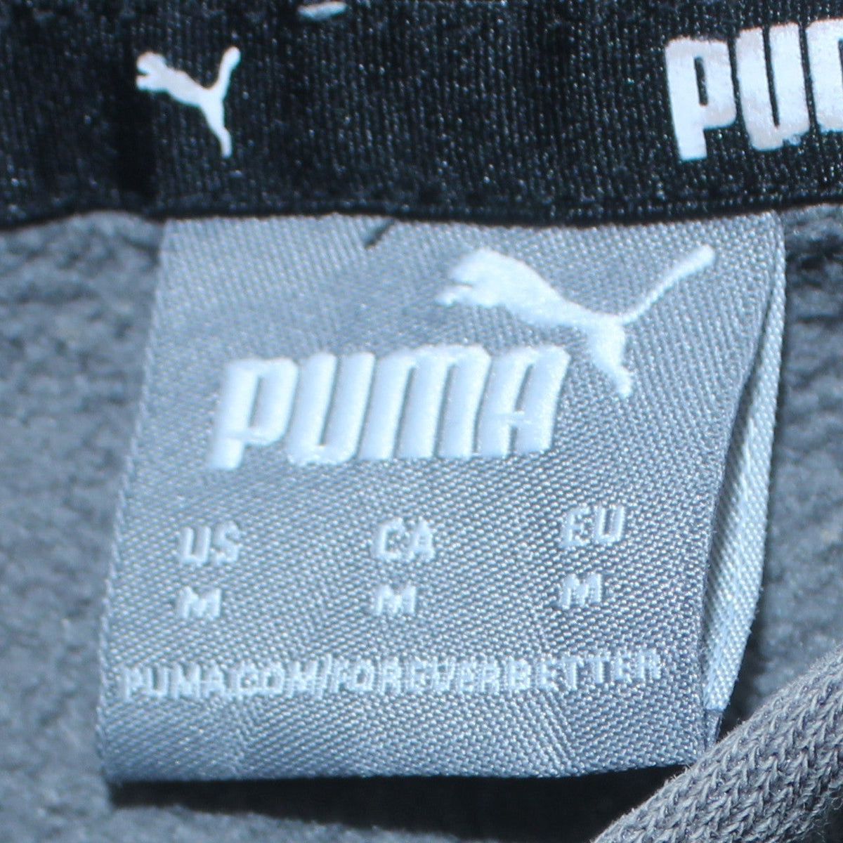Puma Women's Grey Pullover Hoodie Size M Logo Cotton Sweatshirt