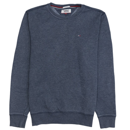 Tommy Jeans Men's Blue Regular Fit Crew Neck Sweatshirt Size S
