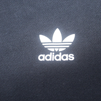 Adidas Womens Black Crew Neck Pullover Sweatshirt UK 12 Logo Print