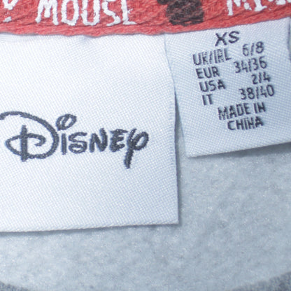 Disney Women XS Grey Mickey Mouse Pullover Sweatshirt