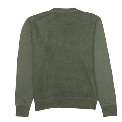 Nike Womens Khaki Green Crew Neck Logo Sweatshirt Size S