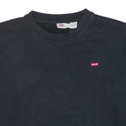 Levi's Men Black Logo Crew Neck Pullover Sweatshirt Size M