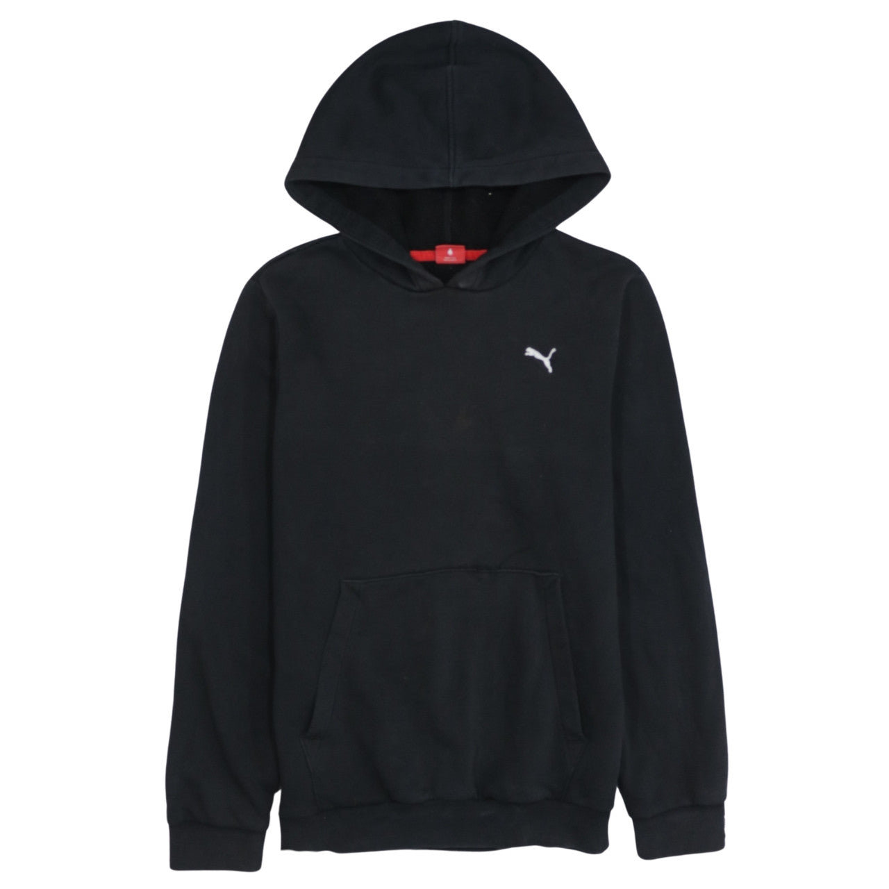 Puma Boys Black Pullover Hoodie Size 164 Cotton Blend Logo Sportswear
