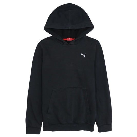 Puma Boys Black Pullover Hoodie Size 164 Cotton Blend Logo Sportswear