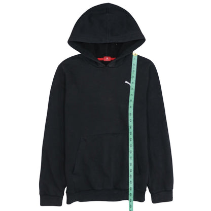 Puma Boys Black Pullover Hoodie Size 164 Cotton Blend Logo Sportswear
