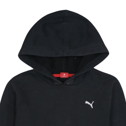Puma Boys Black Pullover Hoodie Size 164 Cotton Blend Logo Sportswear