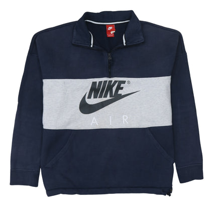 Nike Men's Blue Air 1/2 Zip Sweatshirt 2XL Regular Fit