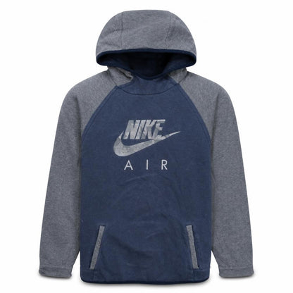 Front view of Nike Air Blue Hoodie Teens M Pullover Sports Graphic Sweatshirt