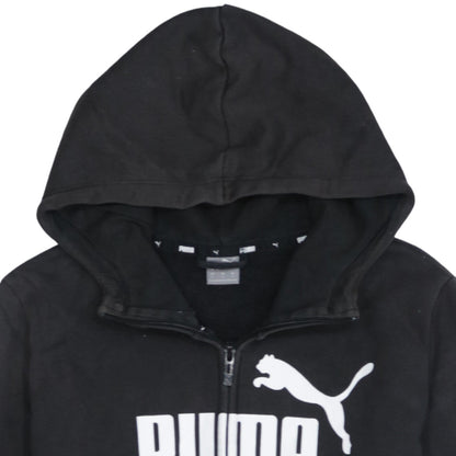 PUMA Womens Black Large Full Zip Hoodie Sweatshirt with Logo