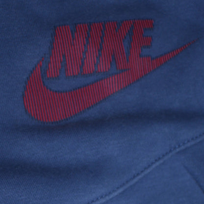 Nike Boys Blue Colourblock Jogger Trousers S Elastic Waist Zip Pockets