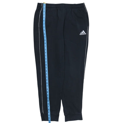 adidas Men's Black L Track Pants Tapered Fit Fleece Joggers