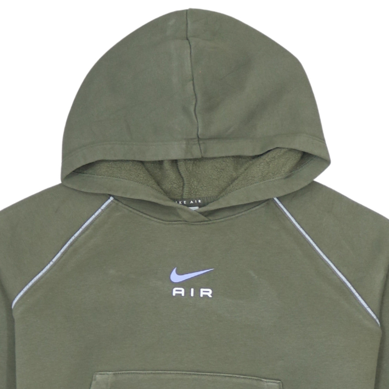 Nike Girls Green Pullover Hoodie L 146cm Fleece Logo Sportswear