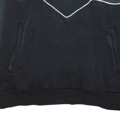 Adidas Boys Black Pullover Hoodie 13-14 Years Colourblock Sports Fleece