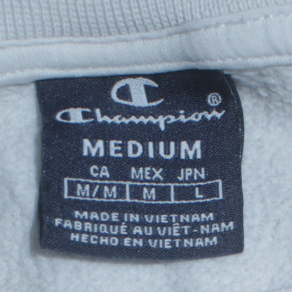 Champion Men's White Logo Pullover Sweatshirt Medium