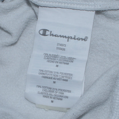 Champion Men's White Logo Pullover Sweatshirt Medium