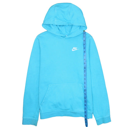 Nike Boys Blue Pullover Hoodie XL 158-170cm Cotton Blend Logo Sweatshirt