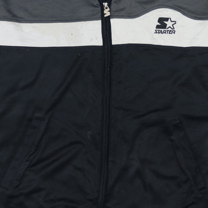 Starter Men's Black XL Full Zip Retro Sports Sweatshirt
