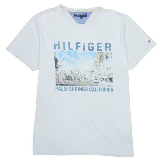 Tommy Hilfiger Men's White Palm Springs Graphic Cotton T-Shirt Size M