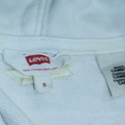 Levi's Women's White Small Logo Pullover Hoodie