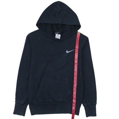 Nike Boys Black Pullover Hoodie L 12-13 Years Cotton Blend