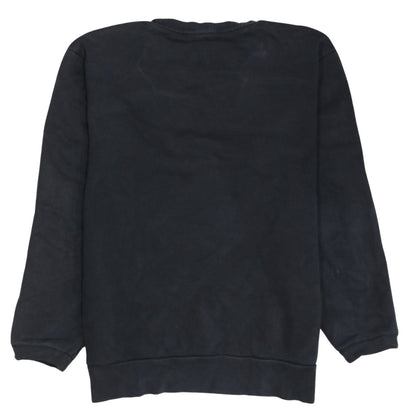 Adidas Womens Black Crew Neck Long Sleeve Pullover Sweatshirt Size M