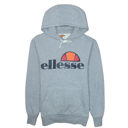 Ellesse Men's Grey Pullover Hoodie Small Logo Sports Sweatshirt