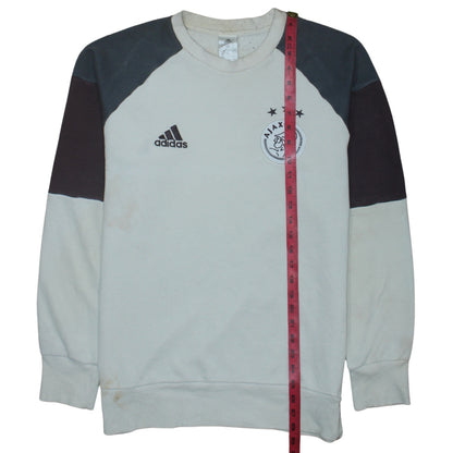Adidas Men’s Beige Ajax Amsterdam Crew Neck Sweatshirt Size L