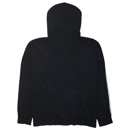 Adidas Women Black Full Zip Hoodie XL Cotton Blend Hooded Sweatshirt
