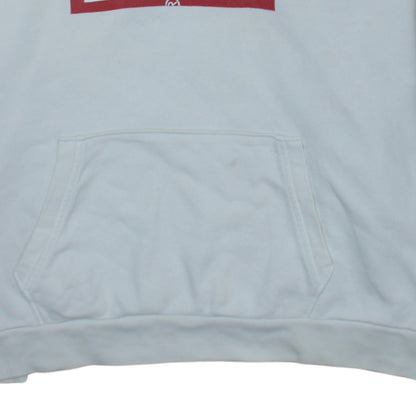 Levi's Womens White Large Pullover Hoodie with Logo Print