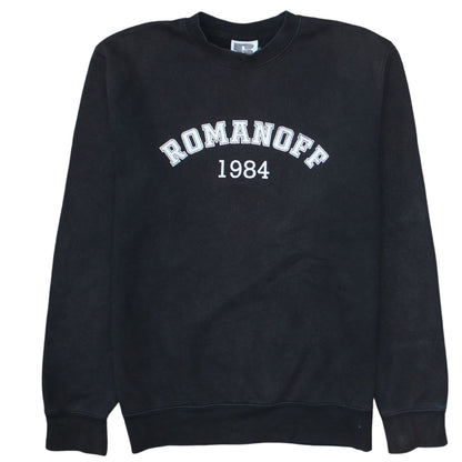 Russell Women's Black Romanoff 1984 Cotton Blend Pullover Sweatshirt M
