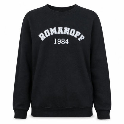 Russell Women's Black Romanoff 1984 Cotton Blend Pullover Sweatshirt M