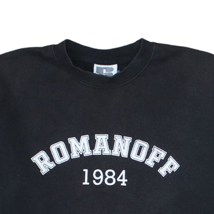 Russell Women's Black Romanoff 1984 Cotton Blend Pullover Sweatshirt M
