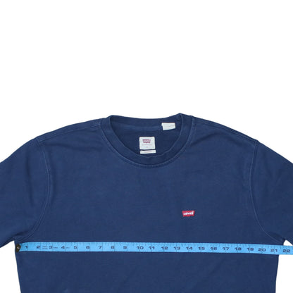 Levi's Women Blue Small Crew Neck Pullover Sweatshirt