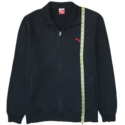 Puma Women Black XL Full Zip Sweatshirt with Red Logo