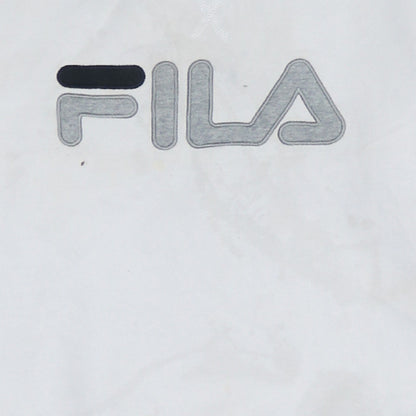 Fila Men's White Logo Crew Neck Sweatshirt Size S