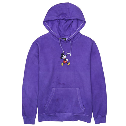 Disney Womens Purple Mickey Mouse Pullover Hoodie L